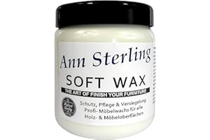 Ann Sterling "Soft Wax" Wachs Möbelwachs Shabby Chic Holzwachs Versiegelung Finish Wachs Kalkwachs (250ml, Weiß)