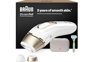 Braun Epilateur Lumiere Pulsee Silk·expert Pro 5, Epilation Semi-Définitive, Alternative Au Laser, Résultats En 2 Séances, Têtes Pour Épiler Jambes, Visage, Maillot Et Plus