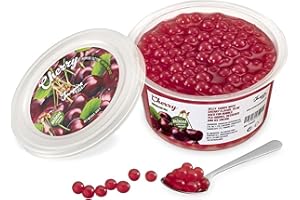 THE INSPIRE FOOD COMPANY INSPIRE FOOD Bubble Tea Popping Boba Cereza 450 gramos | Prepara delicioso boba tea en casa | listo para usar sin necesidad de cocinar