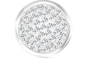 ANDANTE-STONES ANDANTE Cristallo Chunk Click-Button Bottoni a Pressione (Bianchi) per bracciali Chunk, Anelli Chunke Altri Accessori Chunk