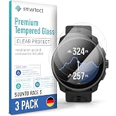 smartect Tempered Glass 3 Pieces for Suunto Race S | HD Screen Protector, Anti-Scratch, Tempered Glass, 0.3 mm, Ultra Transpa