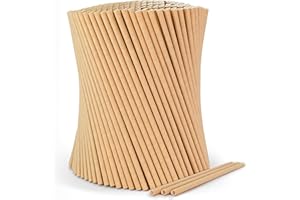 wisefood Lot de 100 pailles marron, diamètre : 8 mm x 24,5 cm, sans PLA/PE (acide polylactique/polyéthylène), jetables, biodégradables, en papier kraft solide