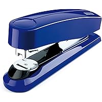 Novus B 4 FC Heftgerät (50 Blatt, Flachheftung, inkl. 200 Heftklammern) blau