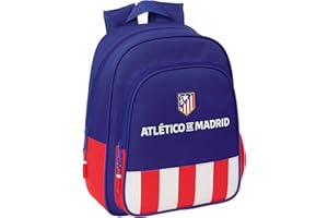 Safta ATLÉTICO DE MADRID - Mochila Escolar Infantil, Ideal para Niños de Diferentes Edades, Cómoda y Versátil, Calidad y Resistencia, 27x10x33 cm