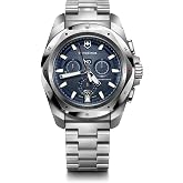 Victorinox Erkek Saati I.N.O.X. Chrono, Erkek Kol Saati, Analog, Kuvars, 200 m'ye Kadar Su Ge&ccedil;irmez, G&ouml;vde &Ccedil;apı 43 mm, Kayış 