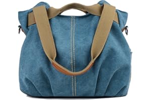 LOSMILE mujer lona Bolso de bandolera, de hombro, de cuerpo cruzada, de mano, de ocio (Azul)