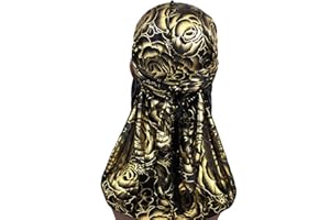 DaMohony Silky Durags with Long Tail for Men Women Waves, Satin Doo Rag, Satin Silky Durag Headscarf Soft Cap for Hair Waves