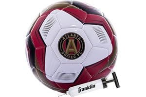 Franklin Sports MLS Atlanta United - Balón de fútbol (tamaño Oficial 5, Funda Suave, Resistente a la abrasión, tamaño y Peso Oficiales, Incluye Bomba de Aire)