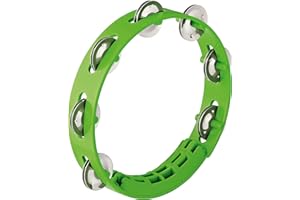 NINO Percussion Tambourin compact ABS 8" - Vert (NINO49GG)