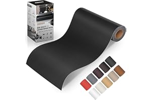 FBKOQKU Patch de Réparation en Cuir, 10 x 200cm Reparation autocollant cuir, Patch Cuir Auto-adhésif rénovation pour Canapé, Siège, Vestes, Artisanat（Noir）
