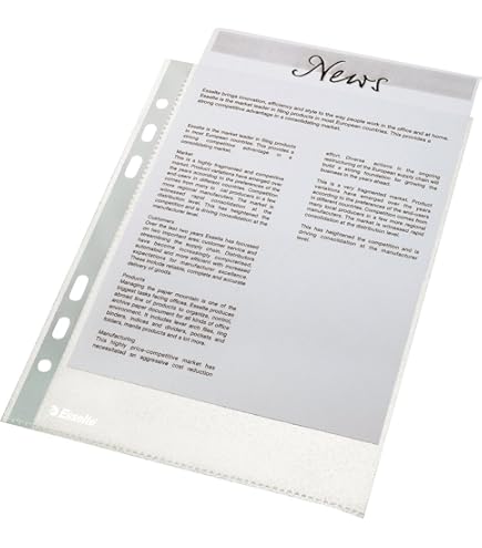 Tasche Trasparenti VELOFLEX DIN A5 - 30 Pezzi, 75 My, A Prova Di Documento, Con Fori Per Raccoglitori - Foto 9