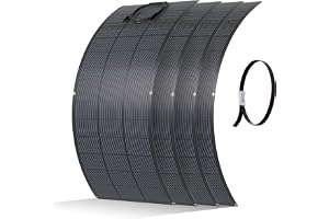 ECO-WORTHY 4-pack flexibla solpaneler, 200 W, ETFE, 25% hög konvertering, 800 W, flexibla solmoduler för kraftverk, balkong