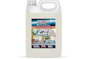 BLAST PATIO PRO Spray & Leave Wet n Forget Rapid Action Outdoor Treatment | Moss, Mould, Mildew, Lichen, Algae Remover | Decking, Driveways, Rooftops, Path and Patio Cleaner - 5 Litre (Packaging may vary)
