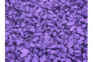 HYFIVE Coloured Stones For Gardens, Graves Plant Pots, Decorative Stones, Garden Stones, Decorative Pebbles, Ideal For Decorative Features, UV Stable, Safe Colour Coating 14kg-15kg Deep Purple