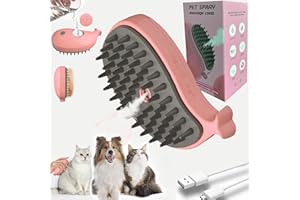 CEASELESLY Cat Steamy Brush,Haustier Pflege Bürste,2024 New Cat Steam Brush for Hair Cleaner,Tierhaarentfernungskamm mit Wassertank Und Spray für Massage,Pflege Und Haarentfernung