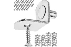 Hyllplan L-format stöd D5, 24 st, hyllplan stöd för Ø 5 mm borrhål, med 19 x 16 x 13 mm L-fäste, av massivt stål, rostfri, hy