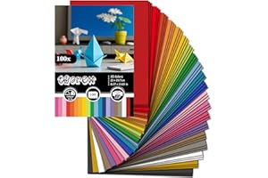 TYOREW Lot de 100 feuilles de papier cartonné coloré A4, 20 couleurs feuille papier couleur 120 g/m² pour origami, le scrapbooking, l'impression au bureau et les arts ou l'artisanat