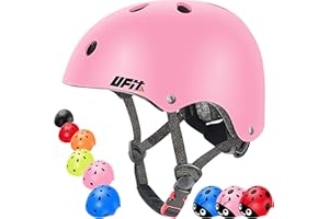 UNIQUEFIT Casque pour Enfants Casque Confortable réglable de sécurité pour garçons et Filles pour Rouleau, Scooter, Planche à roulettes, vélo (3-8 Ans)