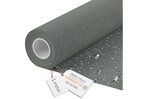 DreamRoots Tela Impermeable por metros Imitación Lino 600D, 220g/m², 160 cm de Ancho, toldo exterior para Tapicería y Toldos Star Dust 1M