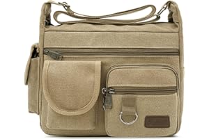 FANDARE Unisexo Lona Bolso de Bandolera La Bolsa de Mensajero Hombres/Mujeres Bolsa de Lona Bolsa de Hombro 7.9 Pulgadas Bolsa de iPad