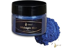 ‎AARTSZ Epoxidharz Metallic Farbe Midnight Blau/blue 20g, AArtsZ Mica Pulver Powder, Epoxy Resin Farbe, Farbpigmente, Pigmentpulver Farben für Kosmetisches Qualität, Niveau Lipgloss Seifenfarben