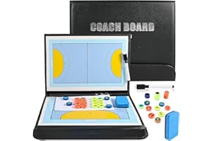 Silkwish Tablica taktyczna, piłka ręczna, akcesoria do piłki ręcznej, tablica taktyczna, piłka ręczna z markerem, magnesy, trener piłki ręcznej, deska taktyczna do treningu lub analizy gier