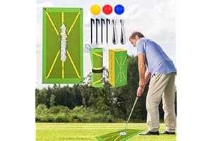 Maxee Mata do treningu golfa, mata treningowa do golfa do wykrywania uderzeń, do analizy drogi zamachowej i prawidłowego trzymania rakiety, mata do ćwiczeń golfowych do użytku wewnątrz i na zewnątrz,