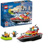 LEGO&reg; City İtfaiye Kurtarma Teknesi 60373-5 Yaş ve &Uuml;zeri Uygulamalı Oyunları Seven &Ccedil;ocuklar i&ccedil;in Oyuncak Yapım Seti (144 Par&ccedil;
