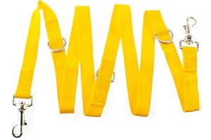 Maximum Pet Products Police style Yellow dog training lead Multiple colours 6ft/1.8m