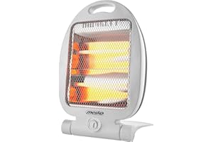 Mesko MS7710 Chauffage à Quartz Basse Consommation Chauffage Électrique d'Appoint, Radiateur Infrarouge pour salle de bain avec 2 Lampes, 2 Niveaux de Puissance, 400/800 W