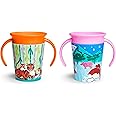 Munchkin WildLove Trainer Miracle 360 Cup | Toddler Cup | BPA Free Baby & Toddler Sippy Cups w. Handles | Non Spill Cup | Baby Cup | Leakproof Cup| 6oz/177 ml| 2 Pack | Rhino/Tiger