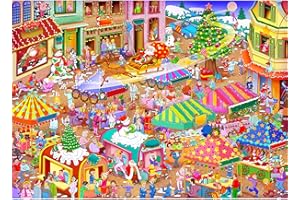 HUADADA Puzzle 500 elementów, dla dorosłych, impossible Puzzle, kolorowa gra zręcznościowa dla całej rodziny, klasyczne puzzle