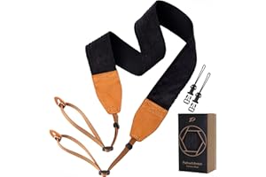 Padwa Lifestyle Pasek do aparatu, 5 cm, sztruks, skóra licowa, pasek do aparatu do wszystkich aparatów