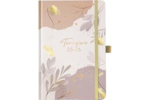 KAMAKING Terminkalender 2025 2026 - A5 Kalender 2025 2026 von Aug. 2025 bis Sep. 2026, Wochenplaner 2025 2026，Kalender 2025 2026 Buchkalender mit Innentasche, Elastischer Verschluss, 21.3 x 14.7cm