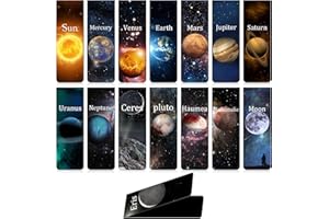 FZSECRIU Segnalibro Bambini 15 pz Segnalibri del Pianeta Segnapagina Magnetici Gadget Compleanno Bambini Set Cancelleria Gadget Ufficio Accessori Scuola