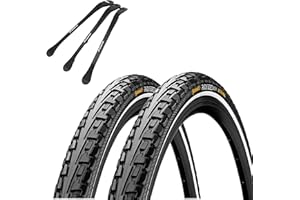 ‎MSZWEIRAD 2er Set Continental Fahrradreifen Ride Tour Reflex 28 Zoll (37/42/47-622) auswählbar mit Schläuchen + 3 MSZweirad Metall Reifenheber