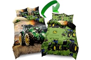 KGOSAUO Baby Kinderbettwäsche Traktor bettbezug 100x135 cm + Kissenbezug 40×60 cm 3D Traktoren Baby bettwäsche Wende Deckung Set mit Reißverschluss Weich Mikrofaserbettwäsche