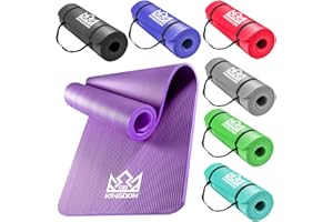 Kingdom GB Supreme 20mm Extra Thick Exercise Gym Yoga Mat with Carry Strap Padded NBR Foam Non Slip Pilates Aerobic Home Fitness Camping
