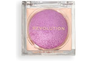 REVOLUTION BEAUTY LONDON Revolution, Beam Bright Blush, Colorete en Polvo para el Rostro, Mezclable y Modulable, Acabado Luminoso para Mejillas Radiantes, Vegano y Libre de Crueldad, Lick of Lilac Purple