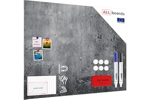 ‎ALLBOARDS ALLboards MetalBoard BETONMAUER 120x90cm + Zubehör-Set