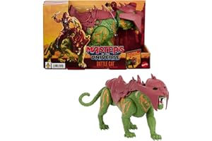 Masters of the Universe 2026 Movie Battle Cat Figure with Chomp & 5 Different Roars, 5.5 Inch Scale Tiger Creature with Armor
