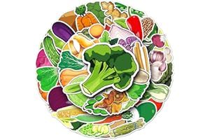 AFFOTO 50 Stück Früchte Aufkleber,Fruit Stickers für Kinder Teens Erwachsenen,Obst Gemüse Aufkleber Laptop,Skateboard,Auto, Motorräder,Fahrrad,Skateboard,Vinyl Wasserdicht Graffiti Sticker Pack