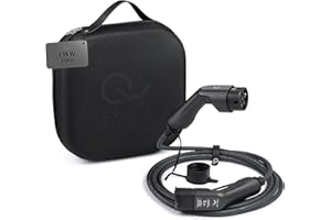 Green Wallbox Ev Cavo di Ricarica - Cavo di Ricarica di Tipo 2 - Cavo di Ricarica da Tipo 2 a Tipo 2 Ev - Caricabatteria per Auto Elettrica con Custodia Rigida - Impermeabile - 10 Metri 11kW