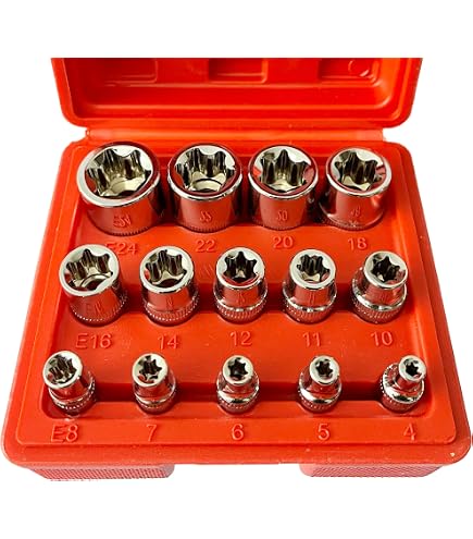 EMTOP MBTstore ESKT12281 28 Piece 1/2 Inch Drive Socket Set