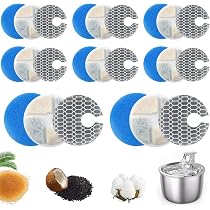 Zonon 15-teiliges Ersatzfilter-Set Für Haustier-Trinkbrunnen – Schaumstoff-Vorfilter, Kompatibel Mit Drinkwell & Anderen Modellen