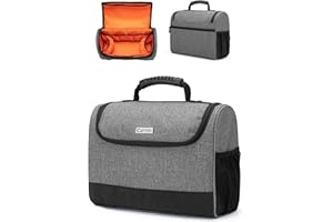 CURMIO Borsa Kit Barista, Borsa da Viaggio Portatile con Manico in Gomma per Set di Attrezzi da Bar, Perfetta per Feste all'aperto in casa, in Attesa di Brevetto, Grigio (Solo Borsa)