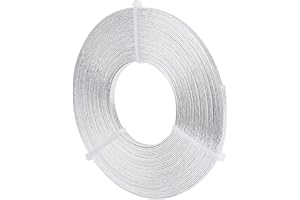 NBEADS filo piatto in alluminio, 10M larghezza 5mm, filo metallico piatto e artistico, filo piatto e pieghevole, per gioielli, artigianato, creazione di perline