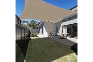 Ankuka Toldo Vela de Sombra 3x4m Caqui Rectangular Impermeable para Exterior 98% Protección UV Apto para Jardín Terraza y Camping