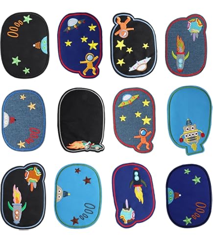 8 Siebdruck Aufnäher Zum Bügeln - Knieschoner & Reparatur Flecken