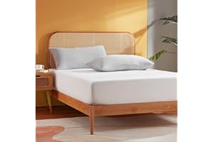 Sonive Super King Fitted Sheet, Breathable Bed Sheets Wrinkle-Resistant, 30cm Large Pocket, White, 180 x 200 + 30cm